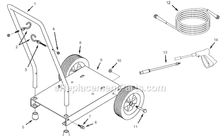 Page A Diagram and Parts List for PW224901  Campbell Hausfeld Pressure Washer